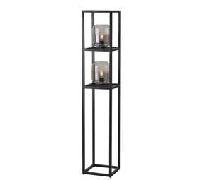 Freelight Vloerlamp Dentro H 157 cm rook glas zwart Freelight Vloerlamp Dentro H 157 cm rook glas zwart