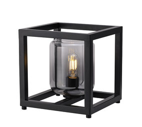Freelight Tafellamp Dentro B 26 cm rook glas zwart Freelight Tafellamp Dentro B 26 cm rook glas zwart