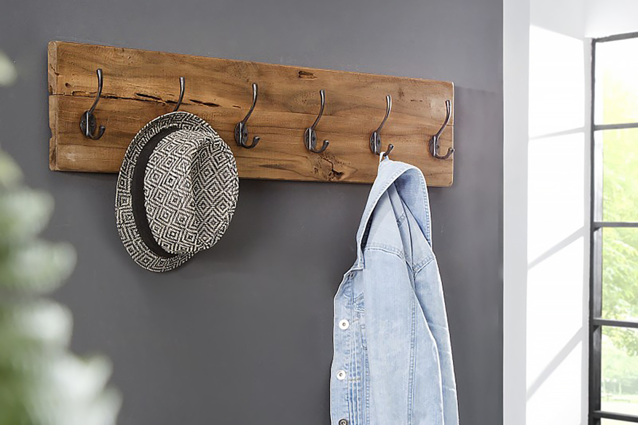 HSM Collection Kapstok Railwood B 90 cm naturel HSM Collection Kapstok Railwood B 90 cm naturel