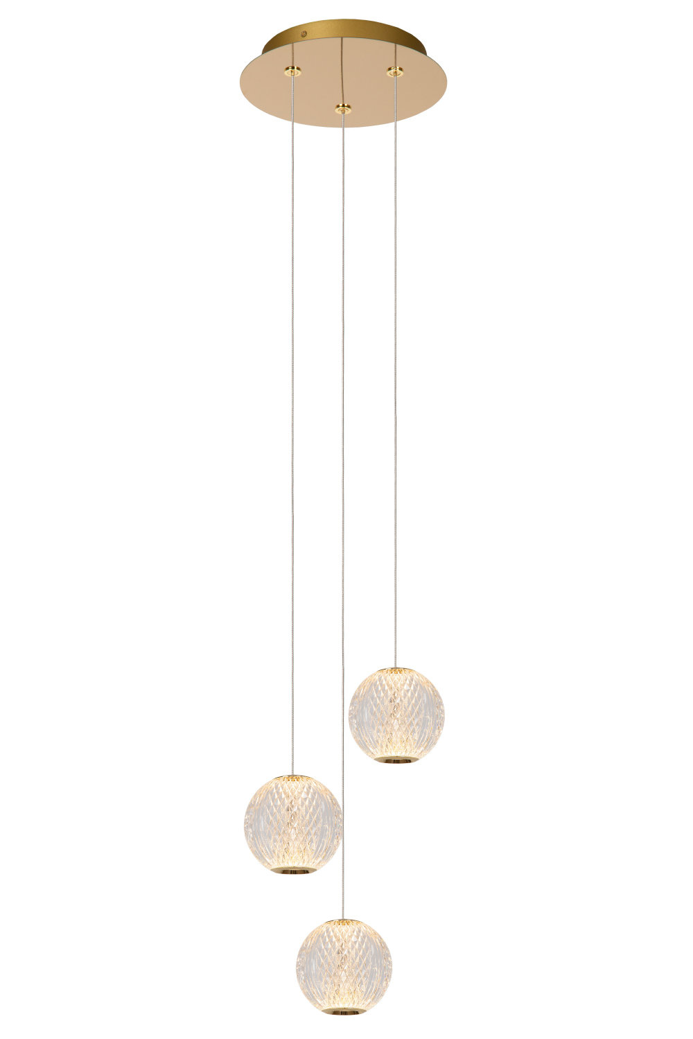 Lucide CINTRA Hanglamp - Ø 25 cm - LED Dimb. - 3x4,7W 2700K - Transparant