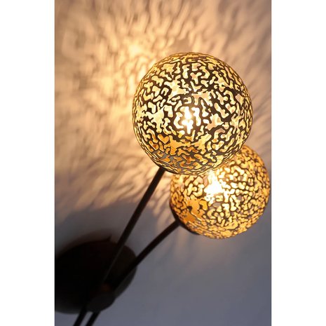 Paul Neuhaus Wandlamp Greta 2 lichts H 44 cm bruin Paul Neuhaus Wandlamp Greta 2 lichts H 44 cm bruin