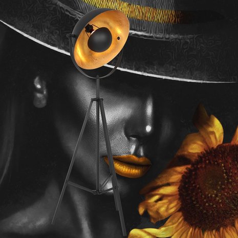 Steinhauer Vloerlamp Sunflower H 163 cm zwart Steinhauer Vloerlamp Sunflower H 163 cm zwart