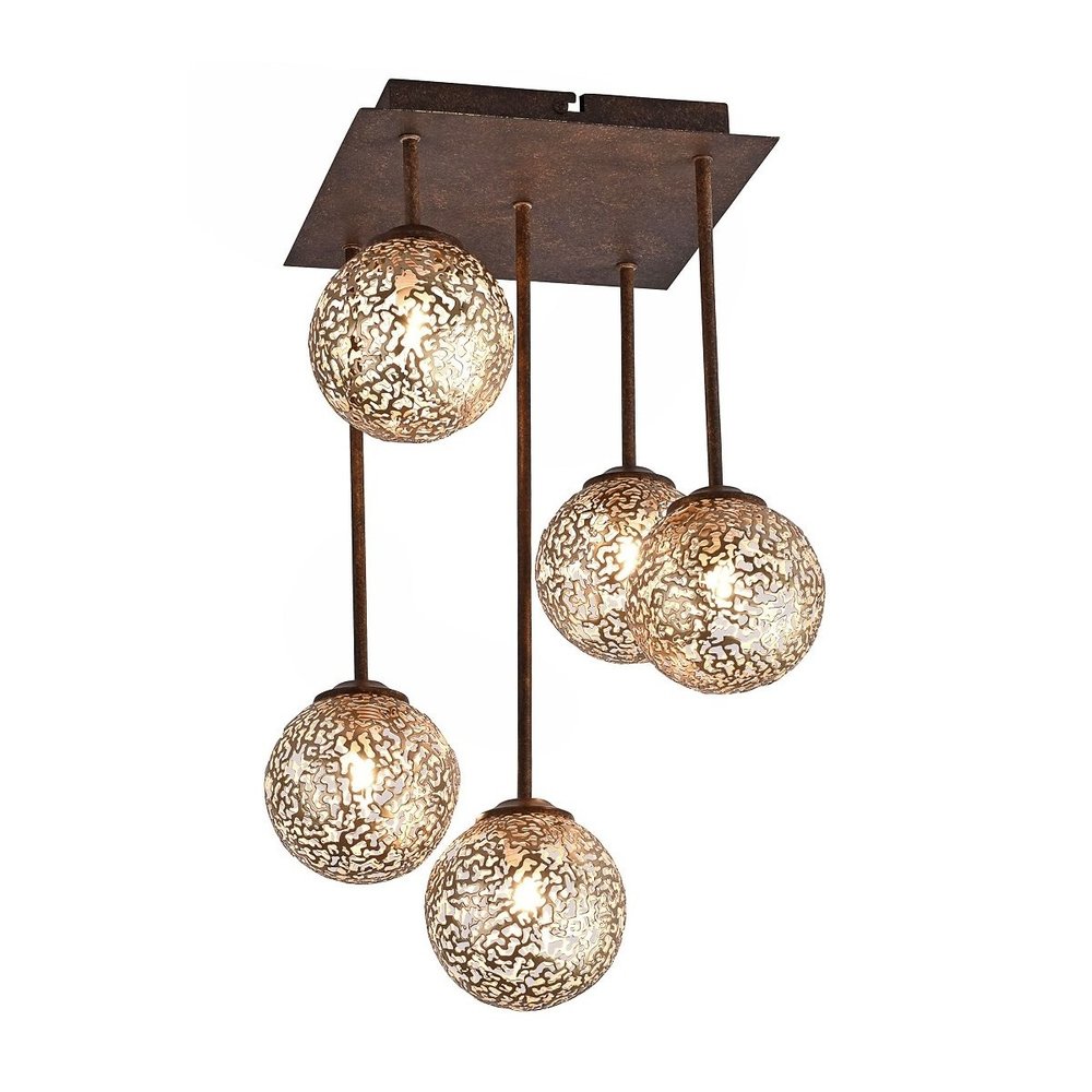 Paul Neuhaus Plafondlamp Greta 5 lichts B 27 cm bruin Paul Neuhaus Plafondlamp Greta 5 lichts B 27 cm bruin