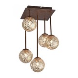 Paul Neuhaus Plafondlamp Greta 5 lichts B 27 cm bruin Paul Neuhaus Plafondlamp Greta 5 lichts B 27 cm bruin