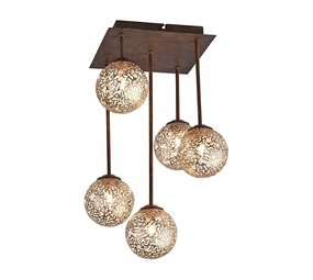 Paul Neuhaus Plafondlamp Greta 5 lichts B 27 cm bruin Paul Neuhaus Plafondlamp Greta 5 lichts B 27 cm bruin