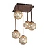 Plafondlamp Greta 5 lichts B 27 cm bruin Plafondlamp Greta 5 lichts B 27 cm bruin