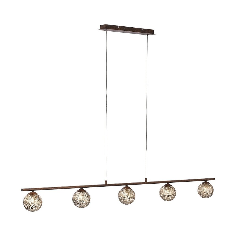 Paul Neuhaus Hanglamp Greta 5 lichts L 132 cm bruin Paul Neuhaus Hanglamp Greta 5 lichts L 132 cm bruin