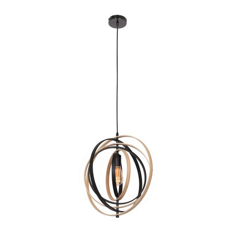Anne Light & home Hanglamp Muoversi Ø 45 cm hout zwart Anne Light & home Hanglamp Muoversi Ø 45 cm hout zwart