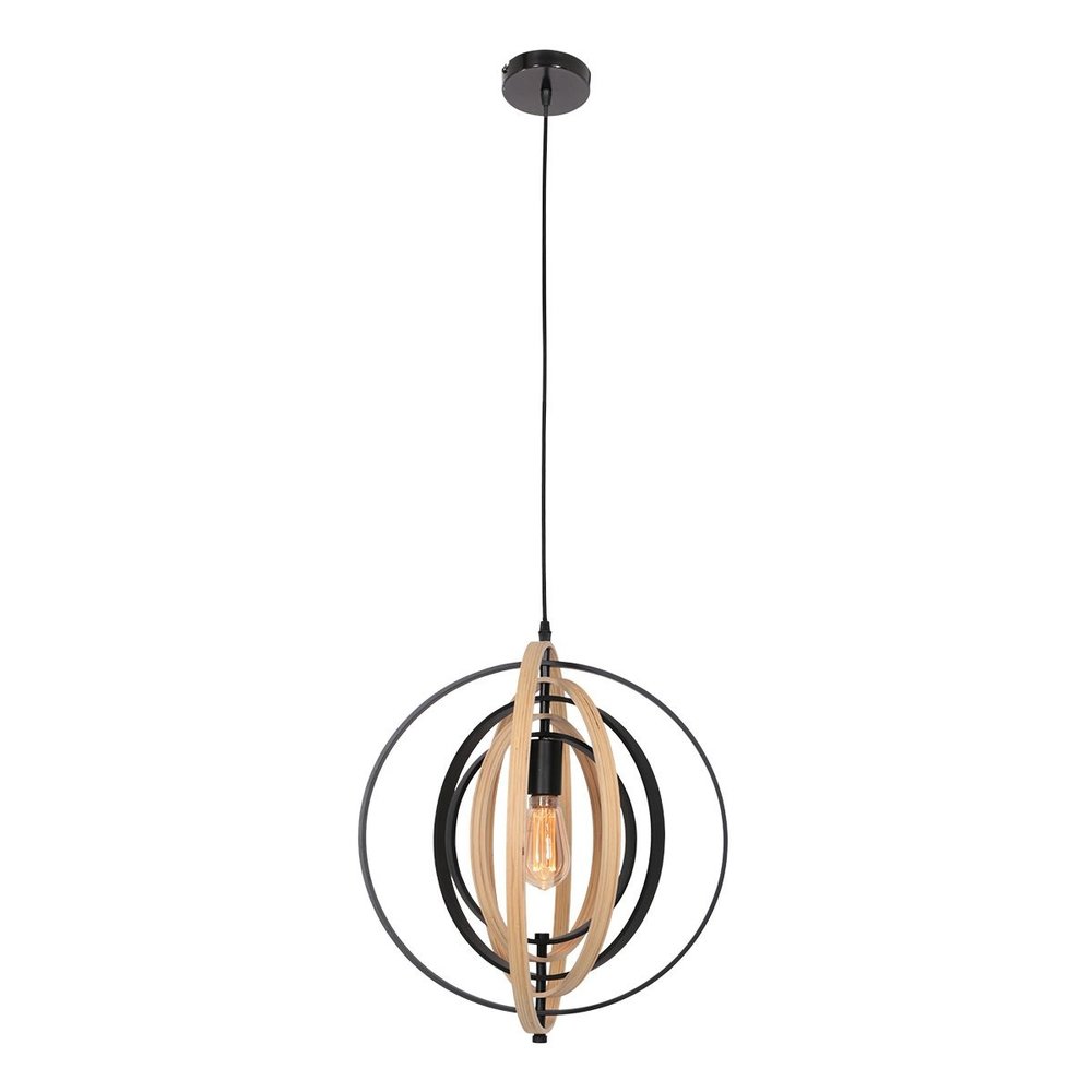 Anne Light & home Hanglamp Muoversi Ø 45 cm hout zwart Anne Light & home Hanglamp Muoversi Ø 45 cm hout zwart