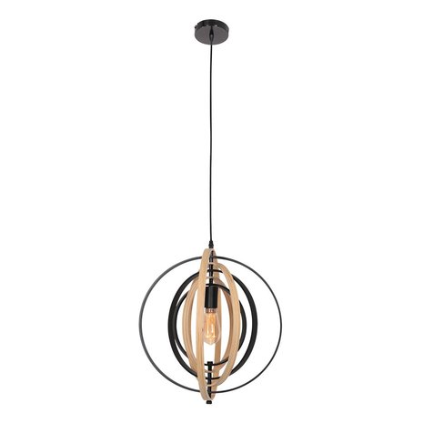 Anne Light & home Hanglamp Muoversi Ø 45 cm hout zwart Anne Light & home Hanglamp Muoversi Ø 45 cm hout zwart
