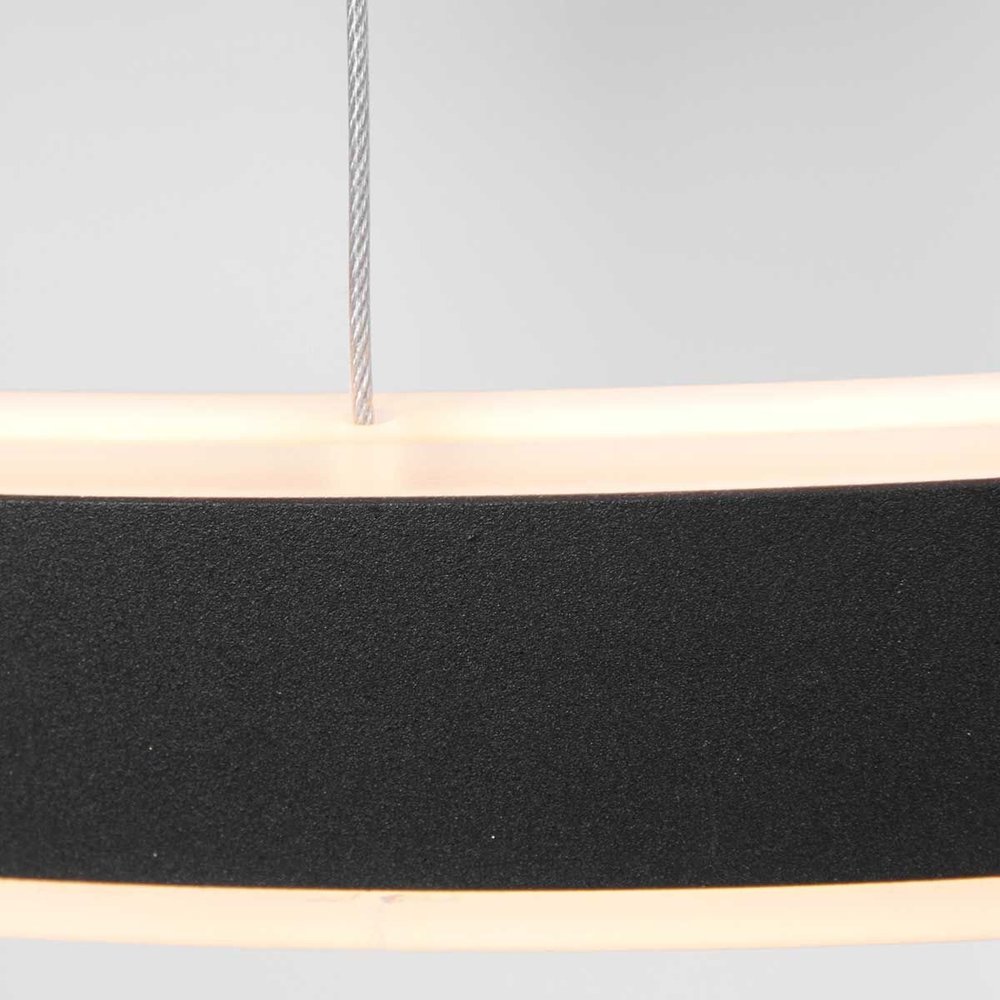 Steinhauer Hanglamp Ringlux  Ø 60 cm zwart Steinhauer Hanglamp Ringlux  Ø 60 cm zwart