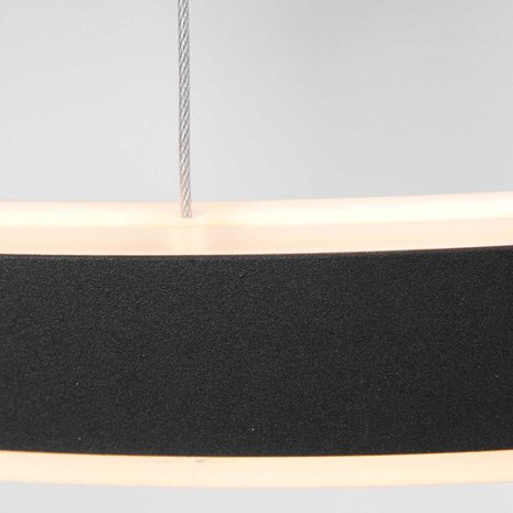 Steinhauer Hanglamp Ringlux  Ø 60 cm zwart Steinhauer Hanglamp Ringlux  Ø 60 cm zwart