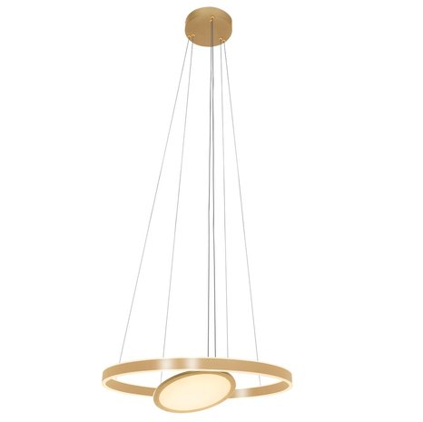 Steinhauer Hanglamp Ringlux  2 lichts Ø 60 cm mat goud