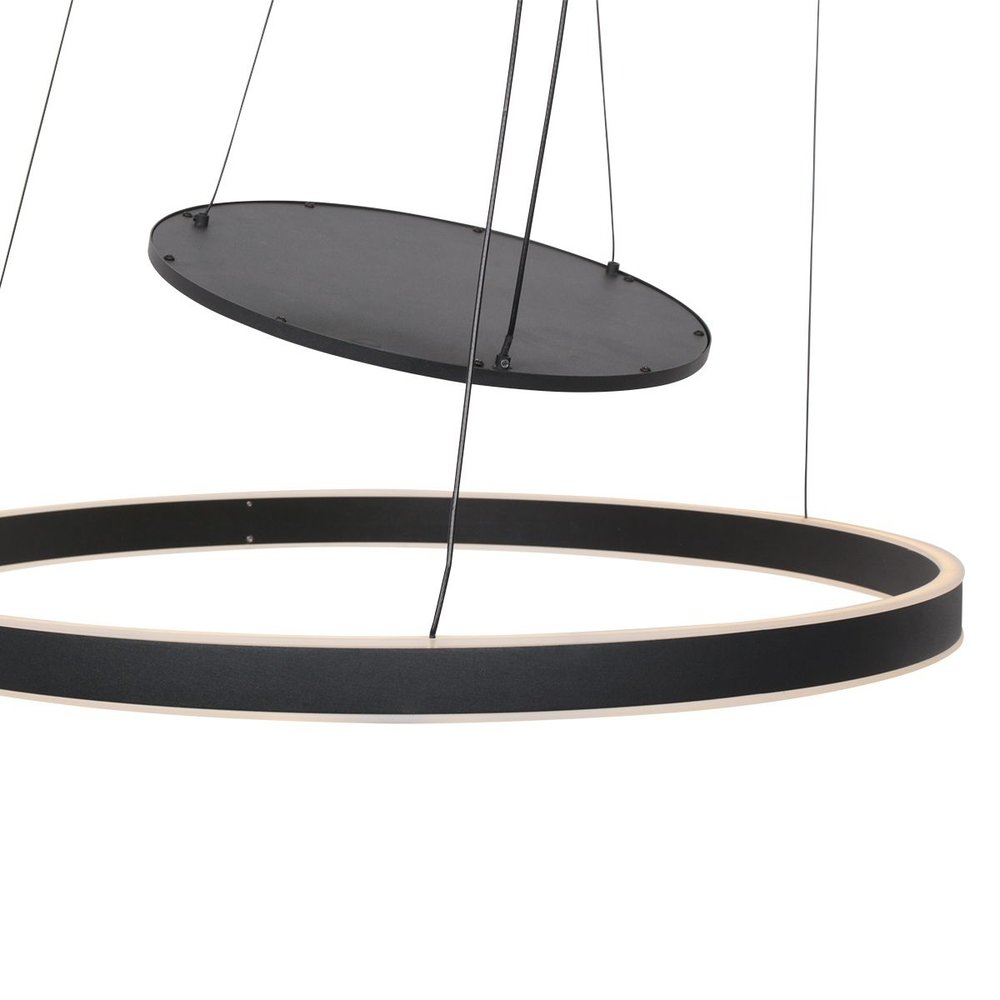 Steinhauer Hanglamp Ringlux  2 lichts Ø 60 cm zwart Steinhauer Hanglamp Ringlux  2 lichts Ø 60 cm zwart