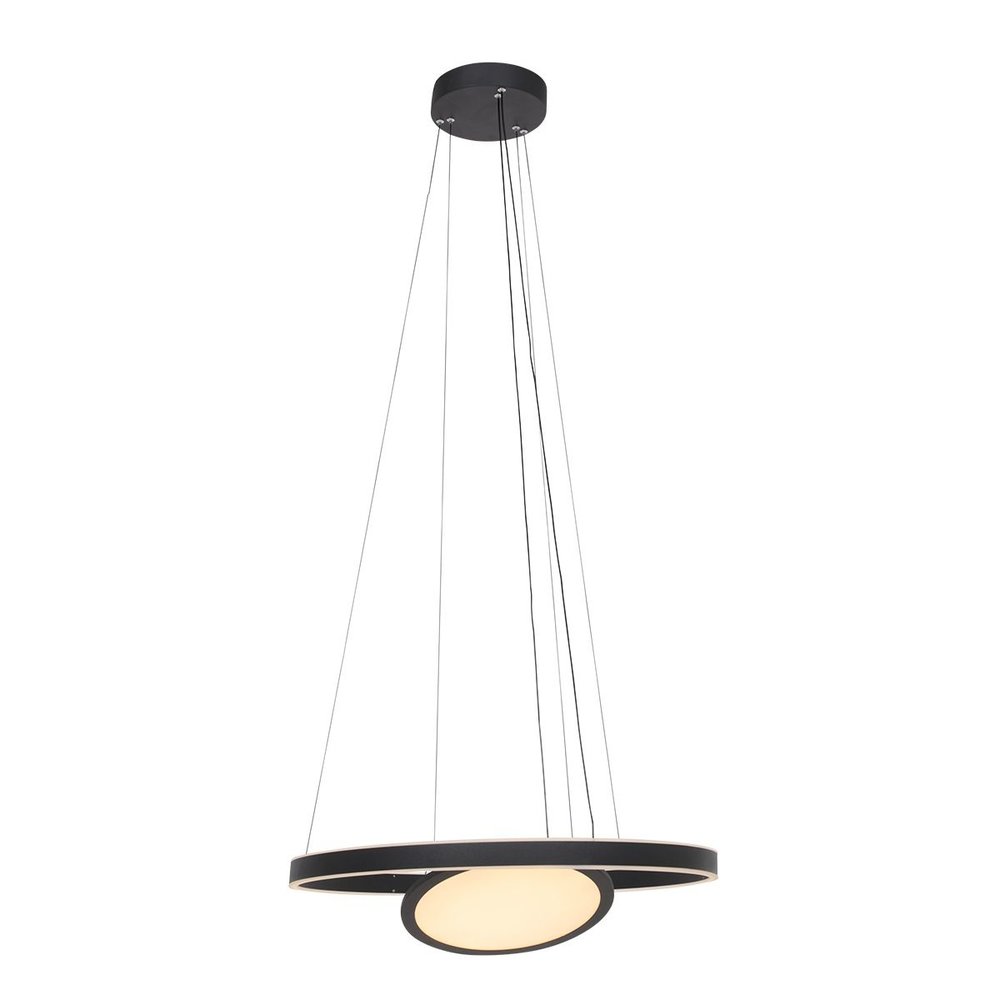 Steinhauer Hanglamp Ringlux  2 lichts Ø 60 cm zwart Steinhauer Hanglamp Ringlux  2 lichts Ø 60 cm zwart
