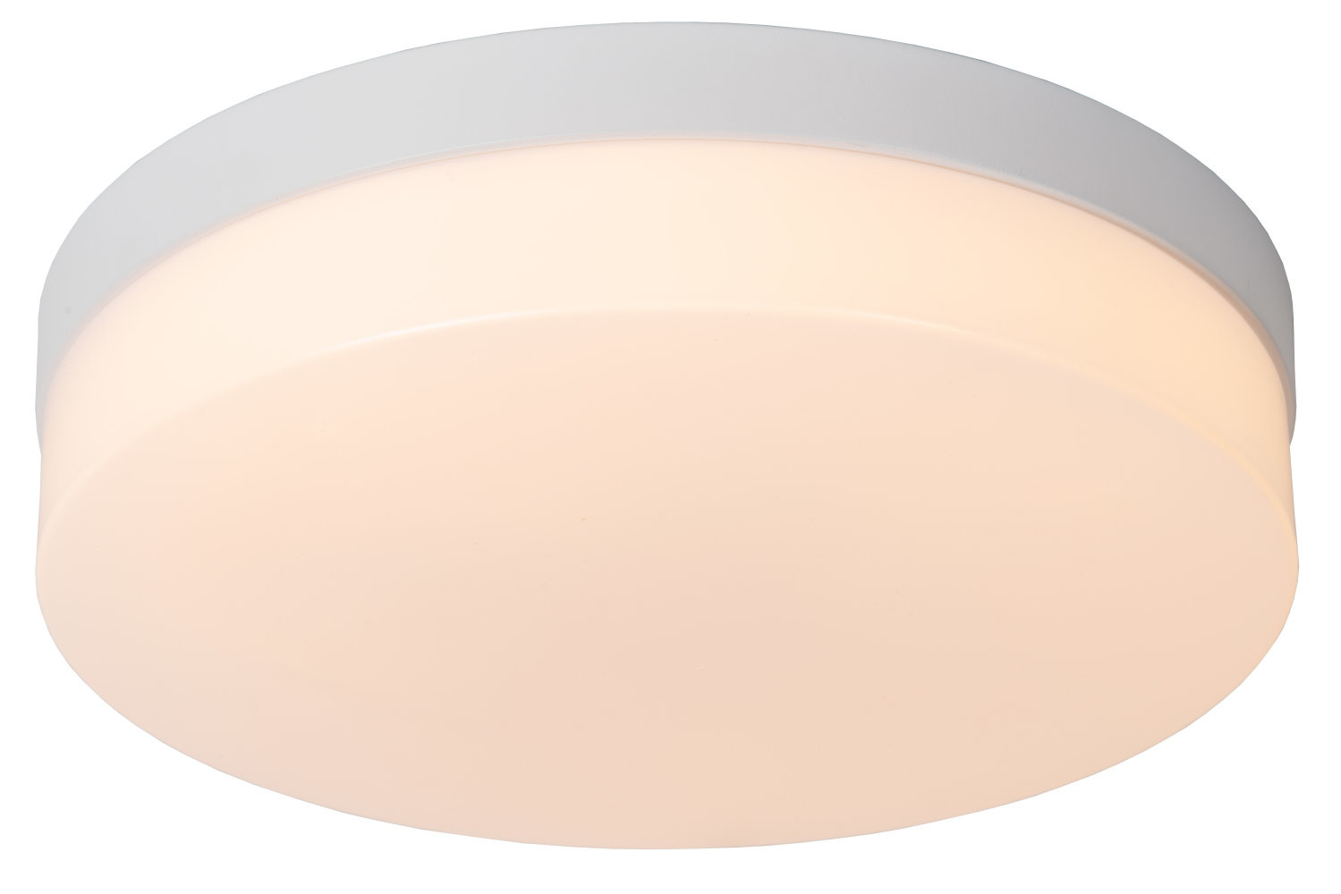 Lucide BISKIT Plafonnière Badkamer Ø 28 cm LED 1x18W 2700K IP44 Wit