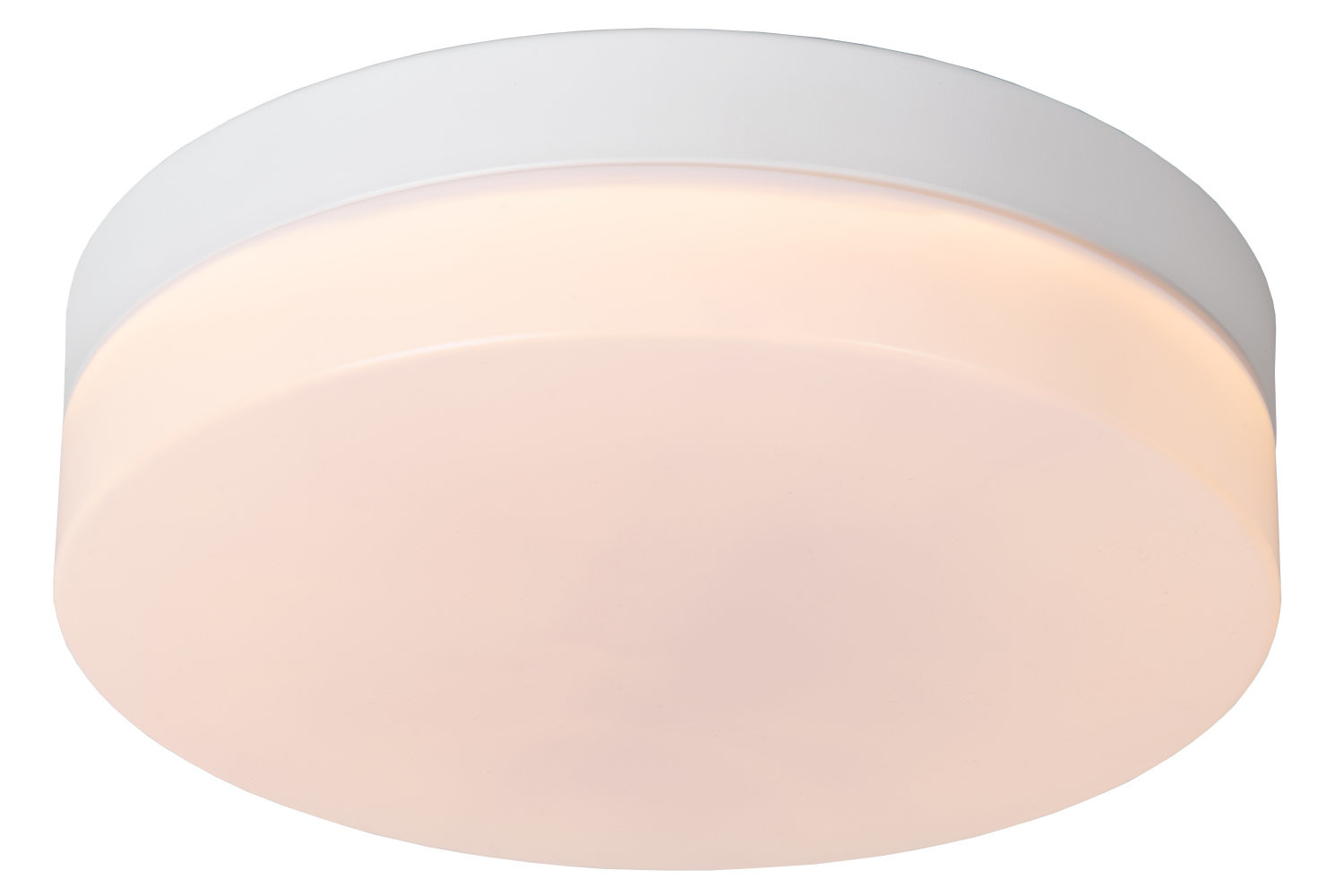 Lucide BISKIT Plafonnière Badkamer Ø 23 cm LED 1x12W 2700K IP44 Wit