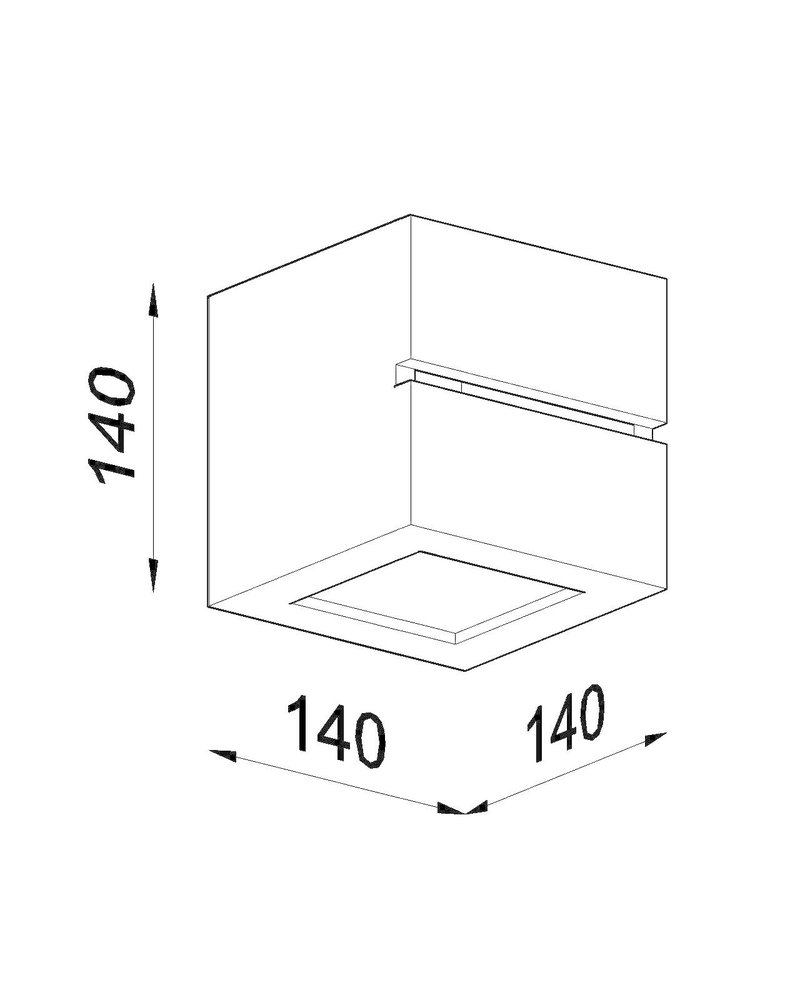 Sollux Wandlamp Leo Line E27 gips wit Sollux Wandlamp Leo Line E27 gips wit