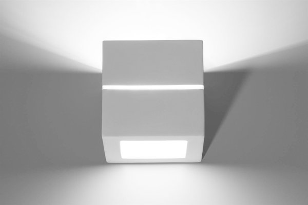 Sollux Wandlamp Leo Line E27 gips wit Sollux Wandlamp Leo Line E27 gips wit