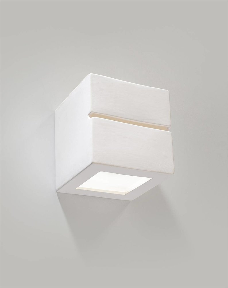 Sollux Wandlamp Leo Line E27 gips wit Sollux Wandlamp Leo Line E27 gips wit