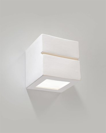 Sollux Wandlamp Leo Line E27 gips wit Sollux Wandlamp Leo Line E27 gips wit