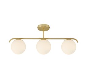 Nordlux Plafondlamp Grant 3 lichts L 70 cm mat goud Nordlux Plafondlamp Grant 3 lichts L 70 cm mat goud