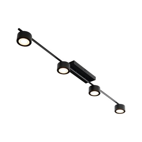 Nordlux Plafondlamp Clyde 4 lichts L 115 cm 3 step dim zwart Nordlux Plafondlamp Clyde 4 lichts L 115 cm 3 step dim zwart