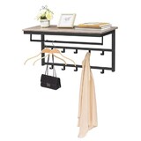 Ylumen Kapstok Wesly B 80 cm H 42 cm grijs zwart