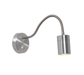 Mexlite Wandlamp Upround incl. GU10 LED mat chroom