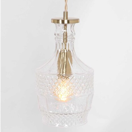 Mexlite Hanglamp Grazio glass Ø 12,5 cm mat goud Mexlite Hanglamp Grazio glass Ø 12,5 cm mat goud