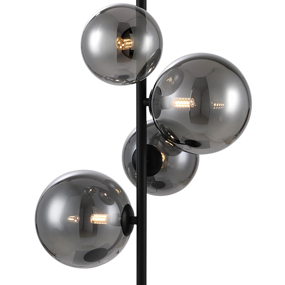 Freelight Tafellamp Calcio 4 lichts H 60 cm excl. 4x G9 LED rook glas zwart Freelight Tafellamp Calcio 4 lichts H 60 cm excl. 4x G9 LED rook glas zwart