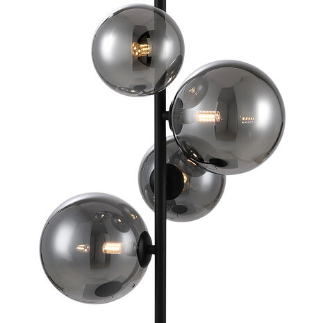 Freelight Tafellamp Calcio 4 lichts H 60 cm excl. 4x G9 LED rook glas zwart Freelight Tafellamp Calcio 4 lichts H 60 cm excl. 4x G9 LED rook glas zwart