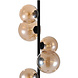 Freelight Vloerlamp Calcio 6 lichts H 170 cm excl. 6x G9 LED amber glas zwart Freelight Vloerlamp Calcio 6 lichts H 170 cm excl. 6x G9 LED amber glas zwart