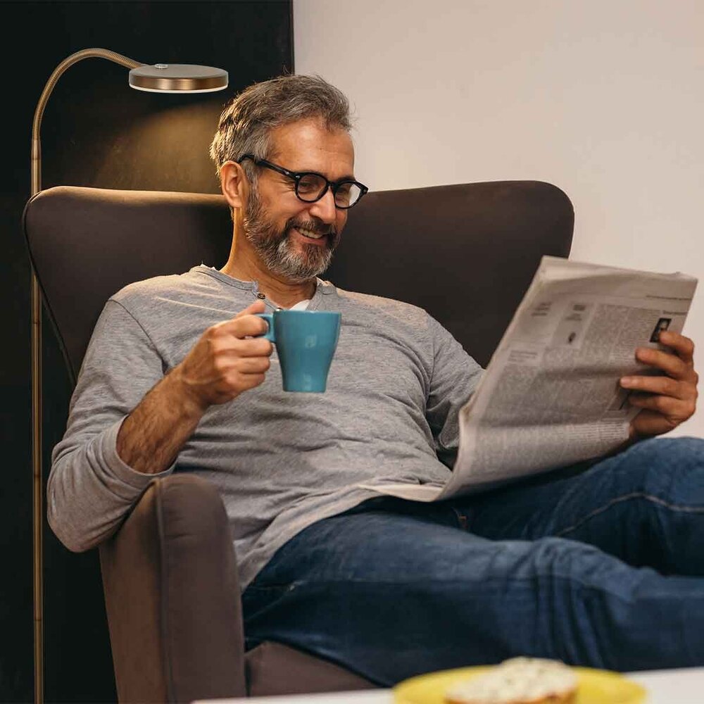 Mexlite Vloerlamp Platu H 132 cm brons Mexlite Vloerlamp Platu H 132 cm brons