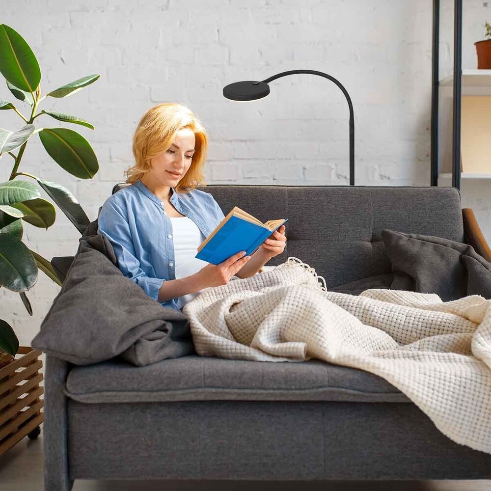 Mexlite Vloerlamp Platu H 132 cm zwart Mexlite Vloerlamp Platu H 132 cm zwart