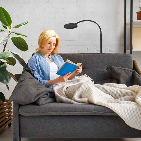 Mexlite Vloerlamp Platu H 132 cm zwart Mexlite Vloerlamp Platu H 132 cm zwart