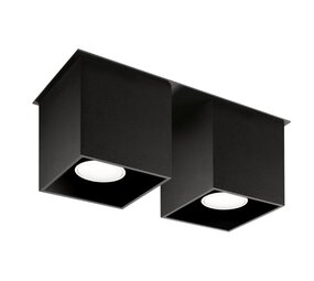 Sollux Plafondlamp Quad 2 lichts zwart Sollux Plafondlamp Quad 2 lichts zwart