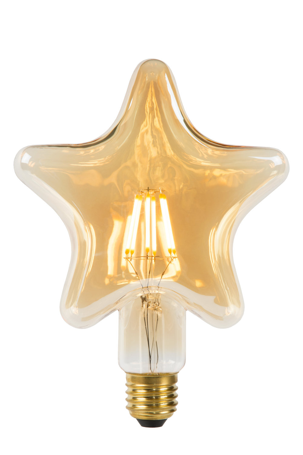 STAR Filament lamp Ø 6 cm LED E27 1x7W 2200K Amber