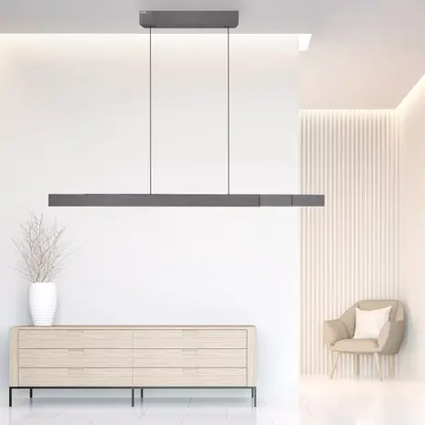 Neuhaus PURE Hanglamp e-Lift + e-Slide L 120-200 cm donker grijs Neuhaus PURE Hanglamp e-Lift + e-Slide L 120-200 cm donker grijs