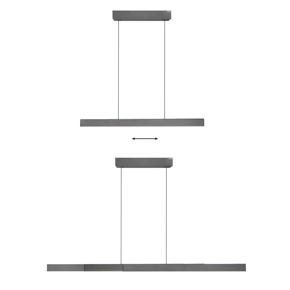 Neuhaus PURE Hanglamp e-Lift + e-Slide L 120-200 cm donker grijs Neuhaus PURE Hanglamp e-Lift + e-Slide L 120-200 cm donker grijs