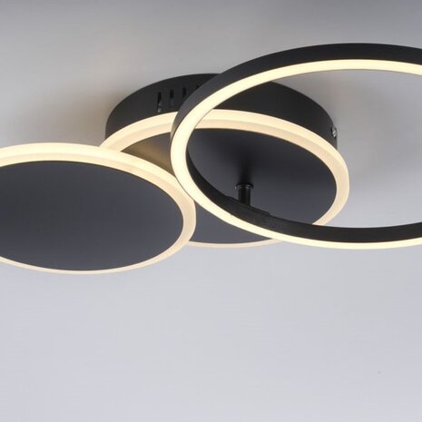 Paul Neuhaus Plafondlamp Baikal 3 lichts zwart Paul Neuhaus Plafondlamp Baikal 3 lichts zwart