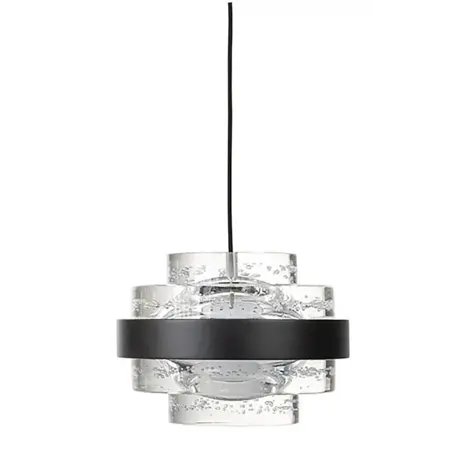 Highlight Hanglamp Dynasty 3 lichts Ø 26 cm clear-zwart Highlight Hanglamp Dynasty 3 lichts Ø 26 cm clear-zwart