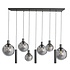 Hanglamp bollique L 140 cm B 25 cm 9 lichts 3798 zwart Hanglamp bollique L 140 cm B 25 cm 9 lichts 3798 zwart