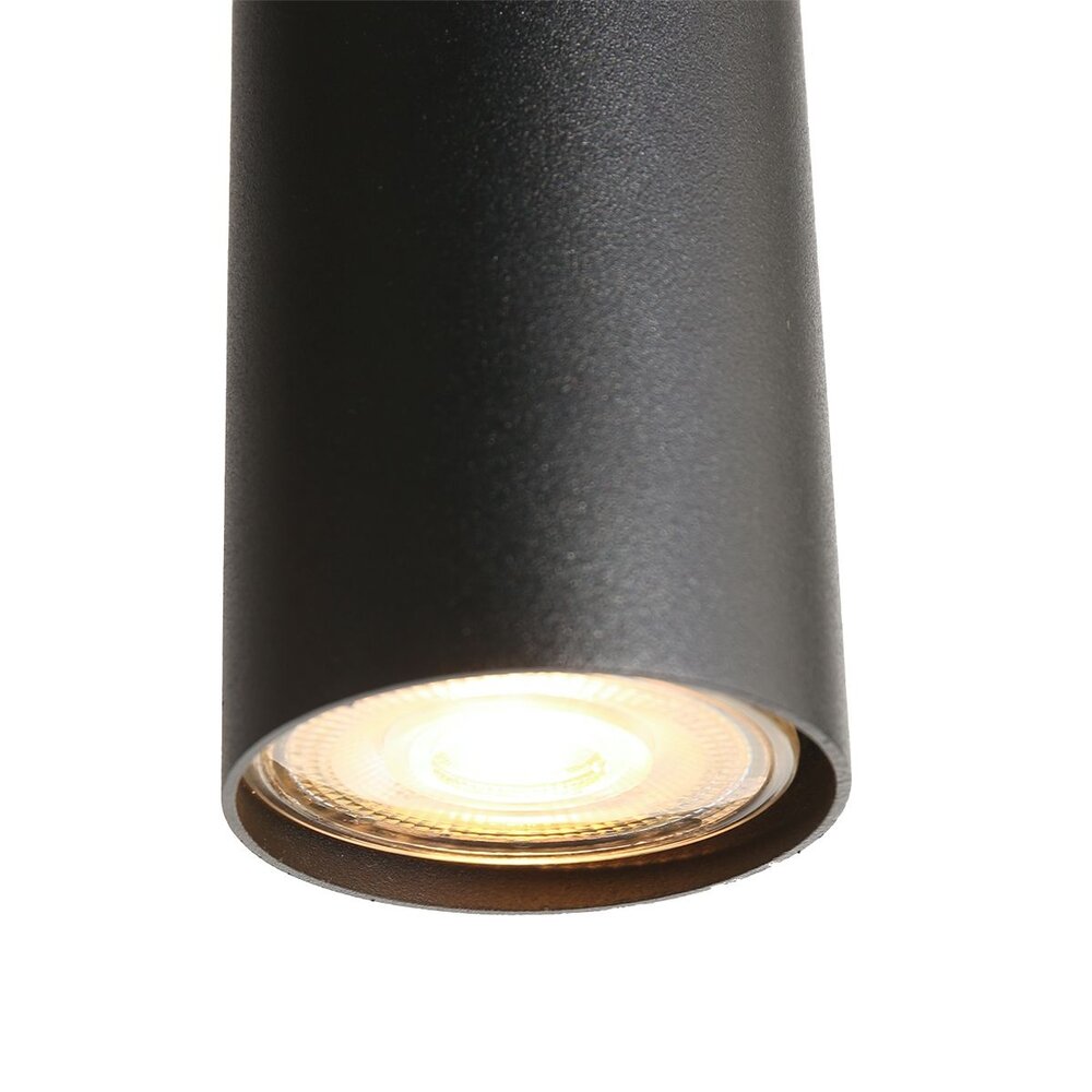 Steinhauer Hanglamp reflexion L 140 cm B 25 cm 9 lichts 3796 zwart Steinhauer Hanglamp reflexion L 140 cm B 25 cm 9 lichts 3796 zwart