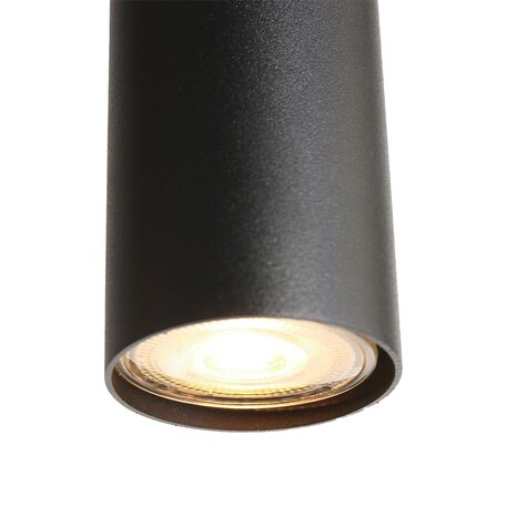 Steinhauer Hanglamp reflexion L 140 cm B 25 cm 9 lichts 3796 zwart Steinhauer Hanglamp reflexion L 140 cm B 25 cm 9 lichts 3796 zwart