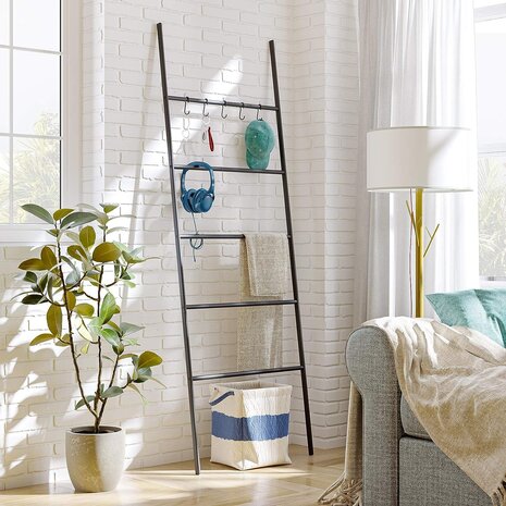 Ylumen Decoratieve ladder Tess H 177 cm zwart