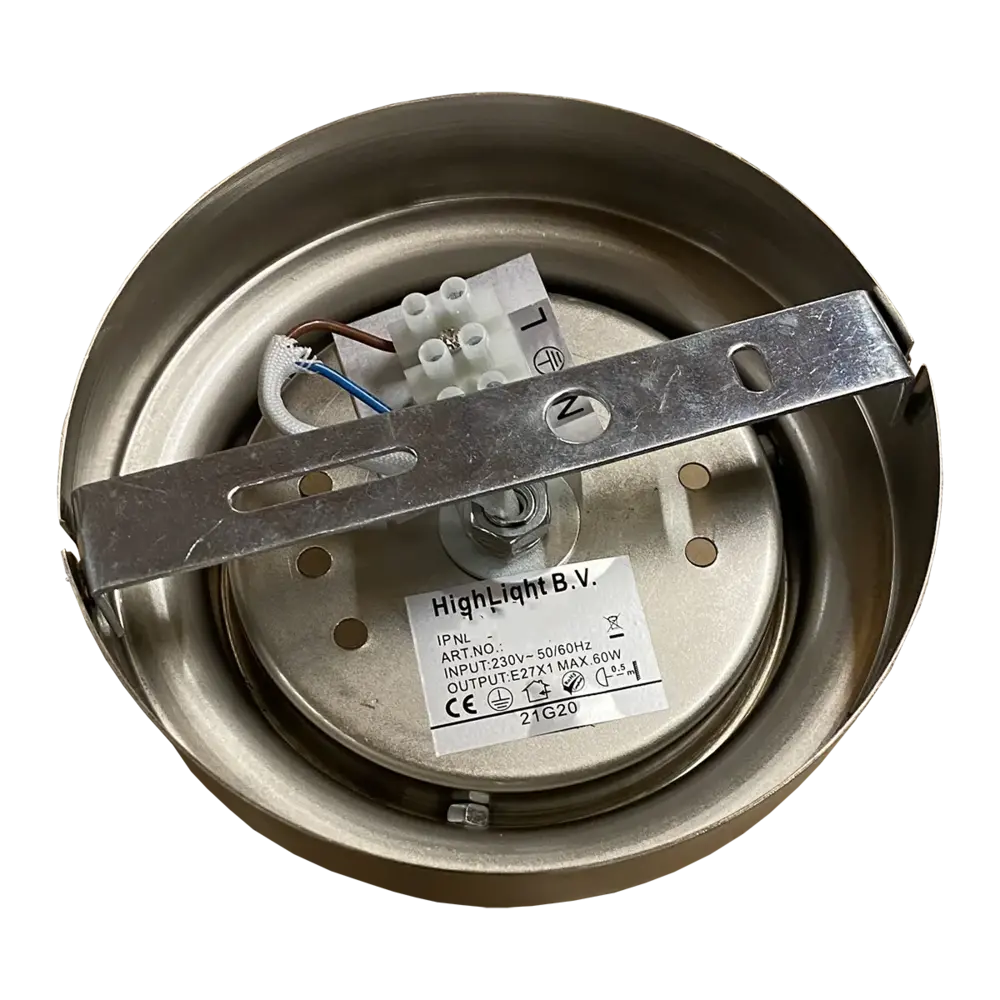 Highlight Plafondlamp Deco Glasgow Ø 24 cm wit Highlight Plafondlamp Deco Glasgow Ø 24 cm wit