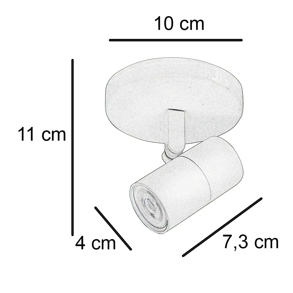 Highlight Spot Picollo 1 lichts incl mini GU10 zwart goud