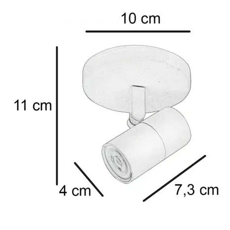 Highlight Spot Picollo 1 lichts incl mini GU10 zwart goud