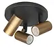 Spot Picollo 3 lichts Ø 17 cm incl mini GU10 zwart goud Spot Picollo 3 lichts Ø 17 cm incl mini GU10 zwart goud